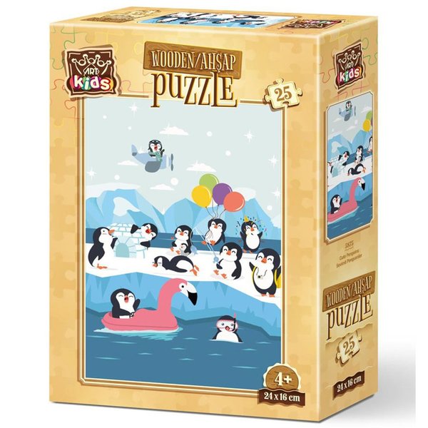 Art Kids Sevimli Penguenler 25 Parça Ahşap Puzzle 5875