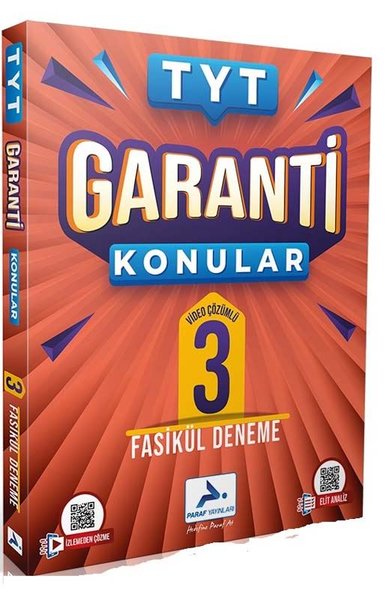 2022 TYT Garanti Konular 3 Fasikül Deneme