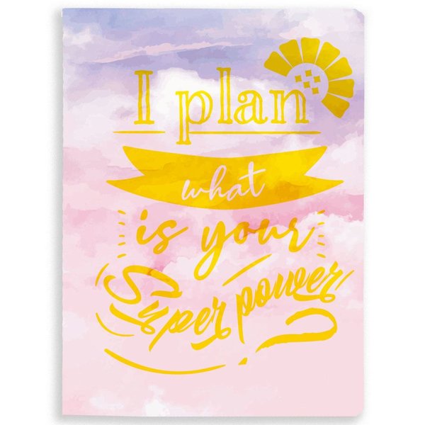 Fulique I Plan What is Your Super Power Gold Terzi Dikişli Defter