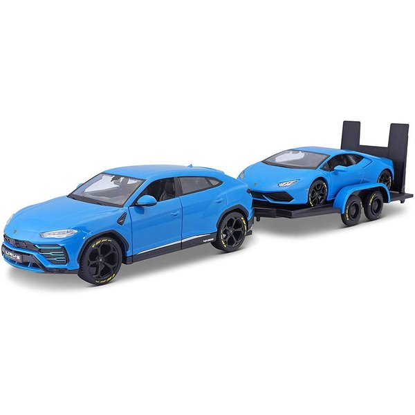 Maisto 1/24 Design Elite Transport Lamborghini Urus & Lamborghini Huracan Model Araba