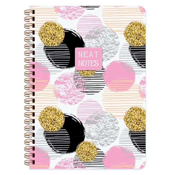 Keskin Color 100 Yaprak Çizgili Defter Neat Notes Bubbles - Siyahlı