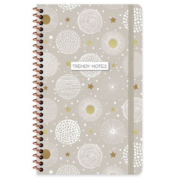 Keskin Color  80 Yaprak Çizgili Defter Trendy Notes Beads - Gold