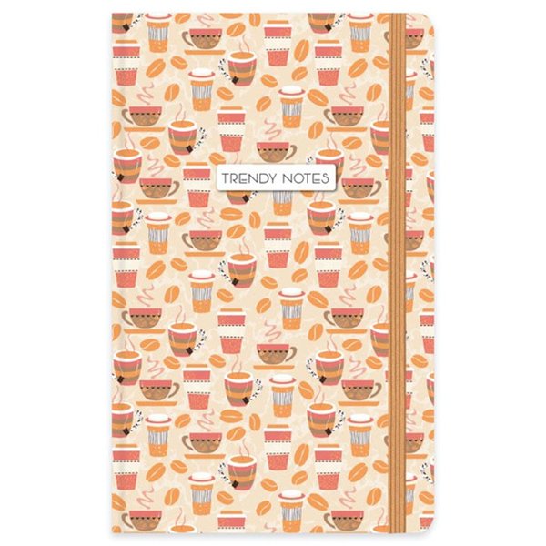 Keskin Color 80 Yaprak Çizgili Defter Trendy Notes Coffee Time - Turuncu