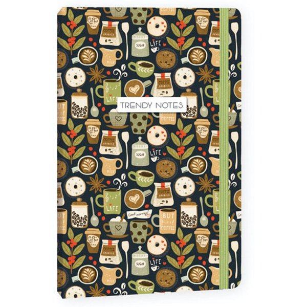 Keskin Color 80 Yaprak Çizgili Defter Trendy Notes Coffee Time - Yeşil