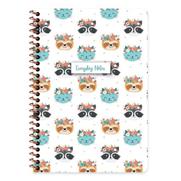 Keskin Color 80 Yaprak Çizgili Defter Pretty Pets - Rakun Kedi