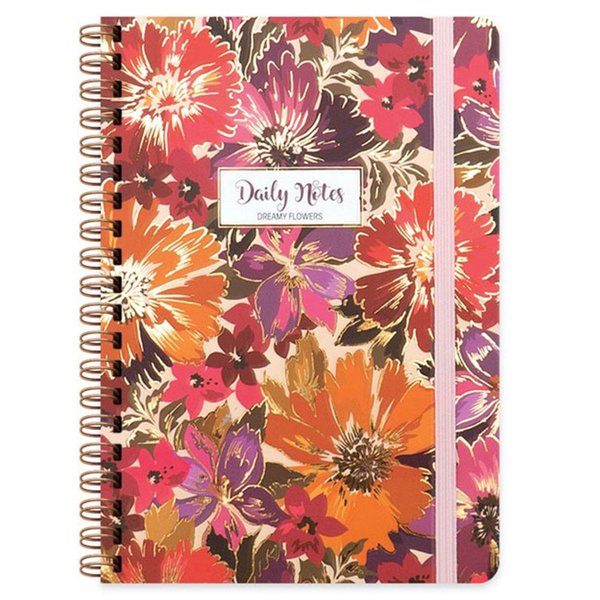 Keskin Color A5 80 Yaprak Çizgili Defter Daily Notes Dreamy Flowers - Helen