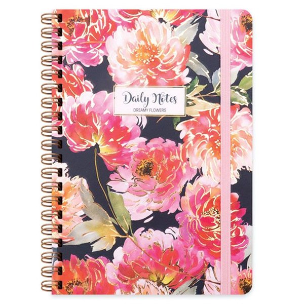 Keskin Color A5 80 Yaprak Çizgili Defter Daily Notes Dreamy Flowers - Lucy