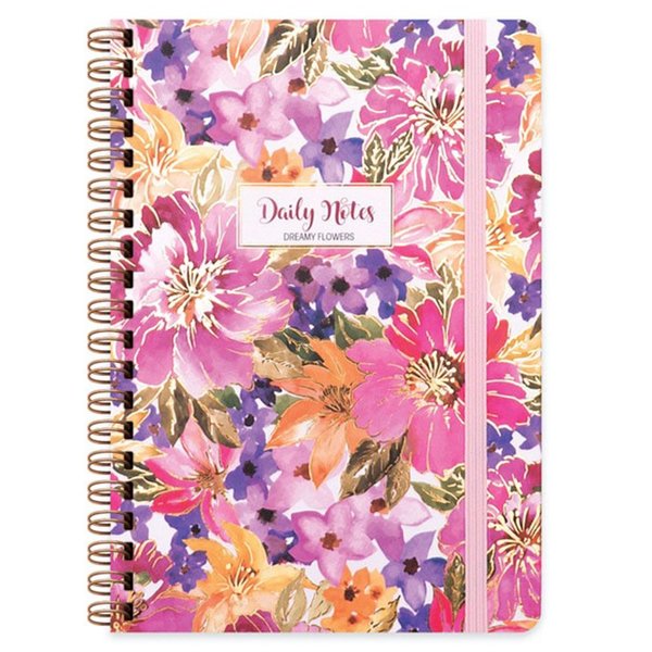 Keskin Color A5 80 Yaprak Çizgili Defter Daily Notes Dreamy Flowers - Odessa