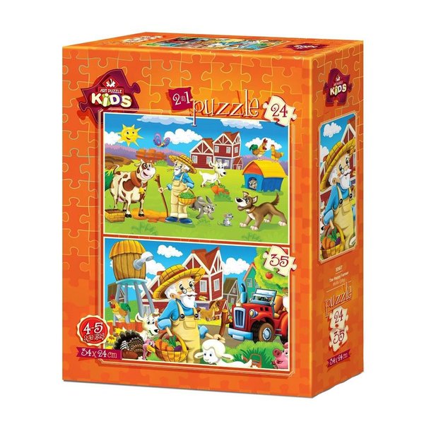 Art Çocuk Puzzle Mutlu Çiftçi 24 + 35 Parça 5567