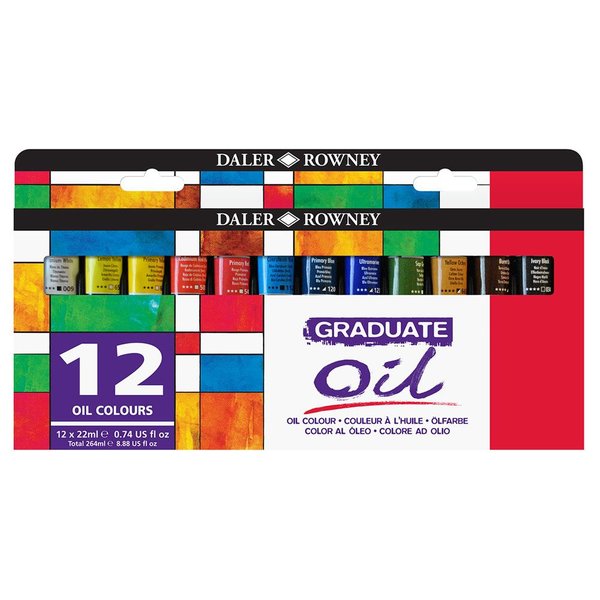 Daler Rowney Graduate 22mlx12 Tüp Karton Kutu Set 117522012