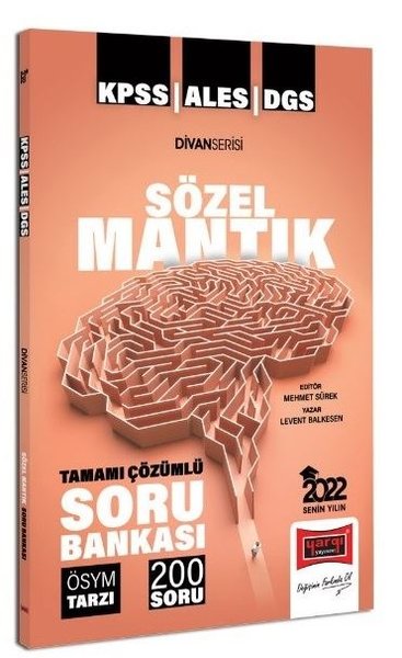 2022 KPS ALES DGS Divan Serisi Sözel Mantık Tamamı Çözümlü Soru Bankası