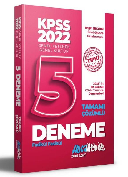 2022 KPSS Genel Yetenek Genel Kültür Tamamı Çözümlü 5 Fasikül Deneme Sınavı