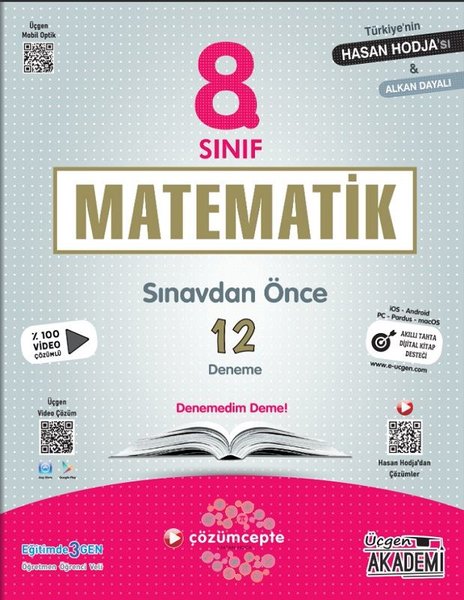 8.Sınıf Matematik Sınavdan Önce 12 Deneme