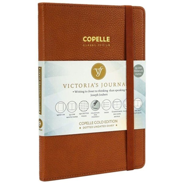 Victoria's Journals Copelle Gold Bujo Defter Kahve