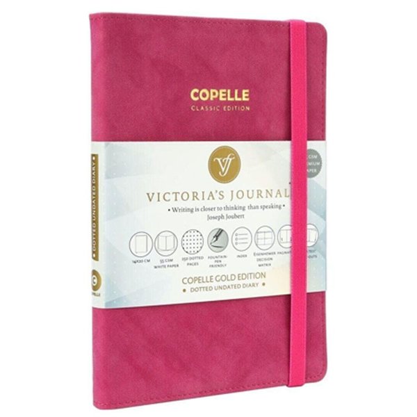Victoria's Journals Copelle Gold Bujo Defter Pembe