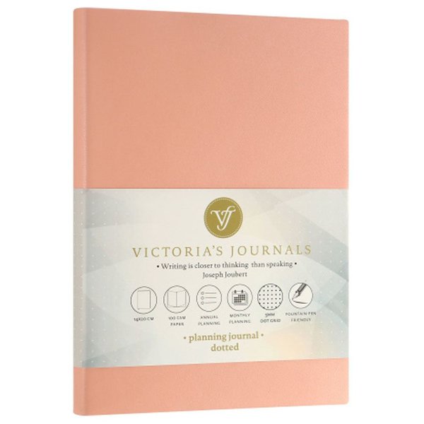 Victoria's Journals Smyth  Esnek Kapak Planlayıcı Defter Pembe