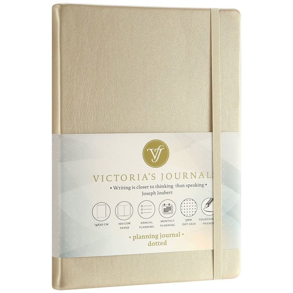 Victoria's Journals Venzi Sert Kapak Planlayıcı Defter Gümüş