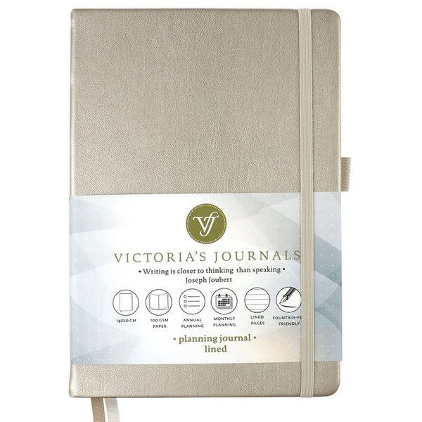Victoria's Journals Venzi Sert Kapak Planlayıcı Defter Gümüş