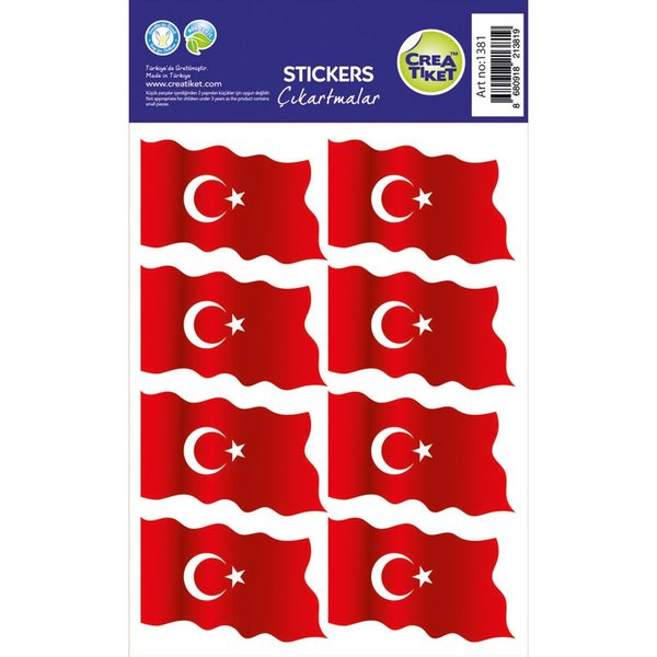 Crea Dalgalanan Bayrak Sticker