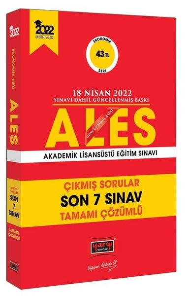 ALES Ekonomik Seri Son 7 Sınav Çıkmış Sorular - 18 Nisan 2022 Sınavı Dahil