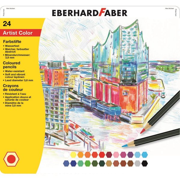 Eberhard Faber Artist Color 24 Renk Kuru Boya Kalemi