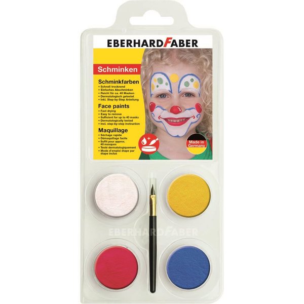 Eberhard Faber 4 Renk Palyaço Yüz Boyası