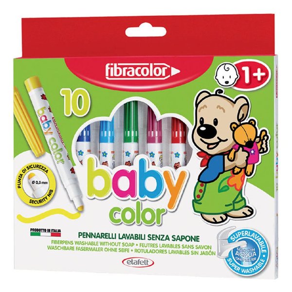 Fibracolor Baby Color 10 Renk Keçeli Kalem