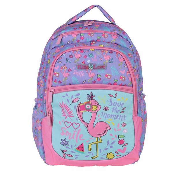 Kaukko Kids&Love Design Lila Flamingo Sırt Çantası L5074