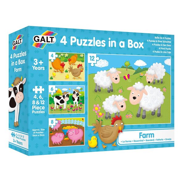 Galt 4 Puzzles in a Box Farm Puzzle