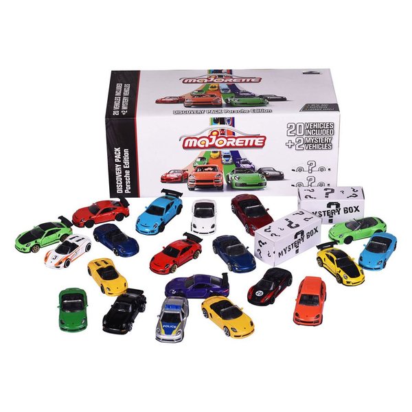 Majorette 20 Porsche + 2 Gizemli/Sürpriz Metal(Die-cast) Araçlı Discovery Seti 212058601