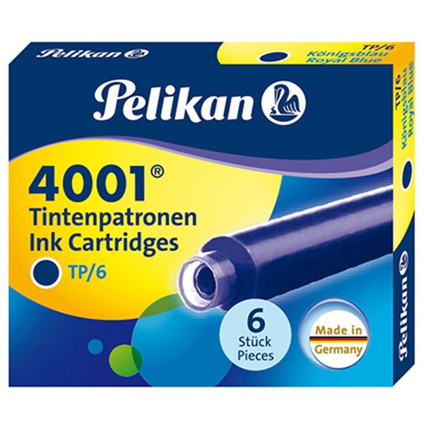 Pelikan 6lı Dolmakalem Kartuşu Küçük Mavi 4001