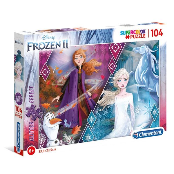 Clementoni 104 Parça Glitter Frozen Puzzle 20163