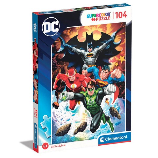 Clementoni 104 Parça DC Süper 4lü Güç Supercolor Puzzle 25723