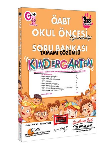 2022 ÖABT Okul Öncesi Öğretmenliği Kindergarten Tamamı Çözümlü Soru Bankası