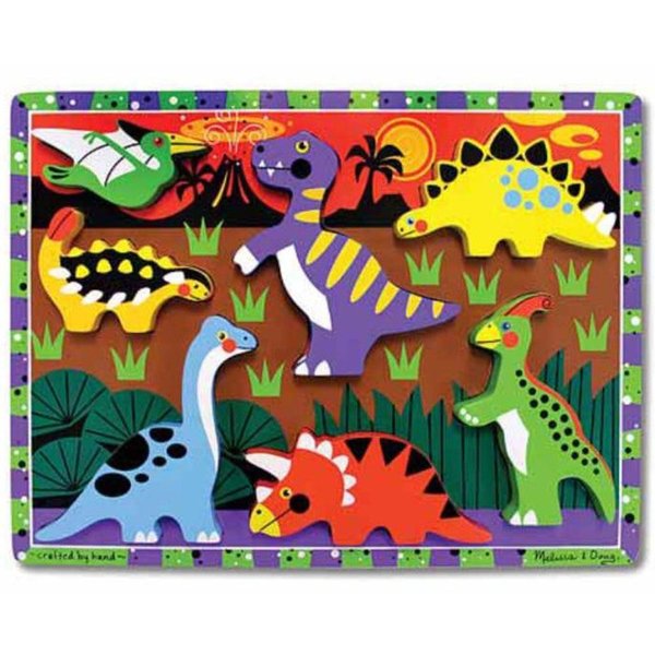 Melissa&Doug Ahşap Tombul Yapboz - Dinozorlar