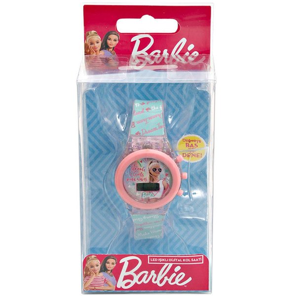 Barbie Strong Girl Led Işıklı Dijital Kol Saati