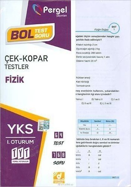 TYT Fizik Çek Kopar Yaprak Testler