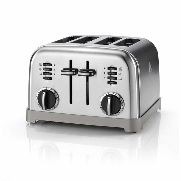 Cuisinart Metal 4 Hazneli Ekmek Kızartma Makinesi-Cpt180E Gri