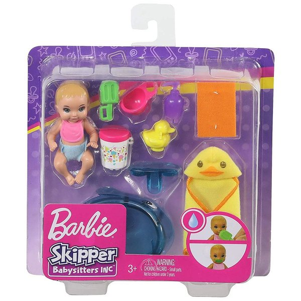 Barbie Bebek Bakıcısı Özellikli Minik Bebekler - Beslenme ve Banyo Zamanı