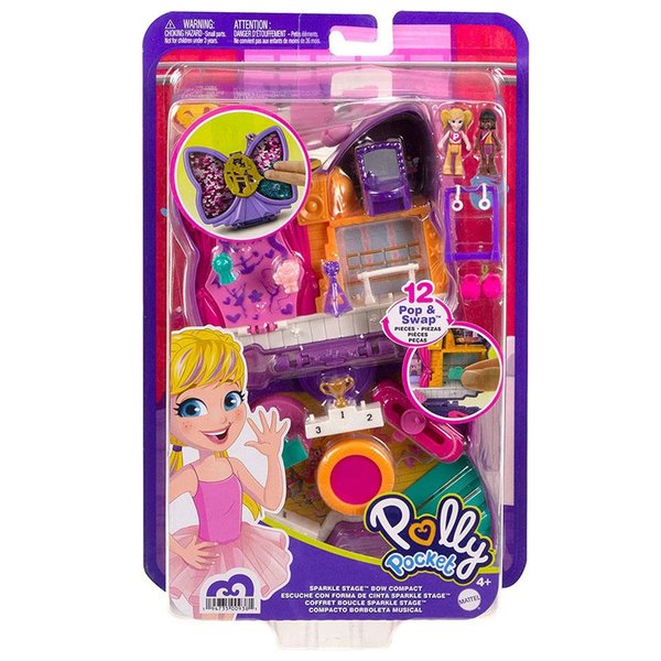 Polly Pocket Işıltılı Sahne Fiyonklu Kompakt Oyun Seti