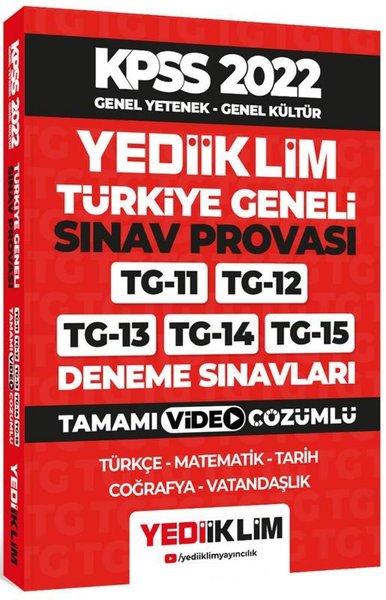 2022 KPSS Genel Yetenek Genel Kültür Türkiye Geneli Tamamı Video Çözümlü Deneme Sınavları TG11-TG12-