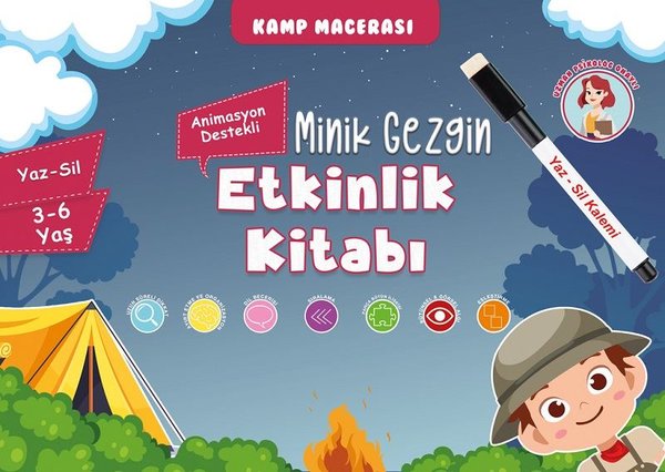 Minik Gezgin Etkinlik Kitabı - Yaz-Sil 3-6 Yaş