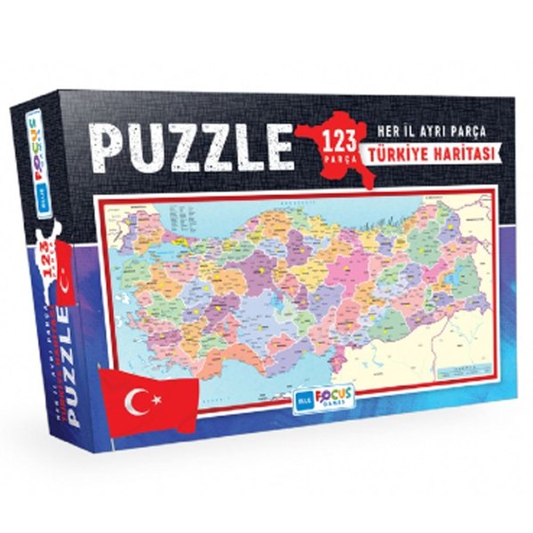 Blue Focus 123 Parça Türkiye Haritası Puzzle