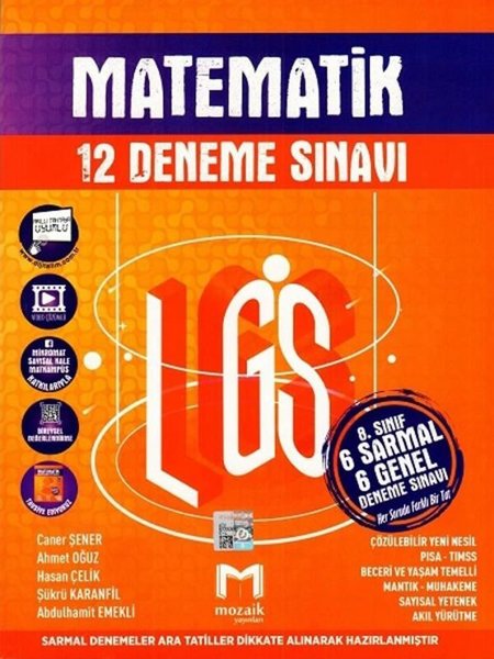 8.sınıf LGS Matematik Deneme 12'li