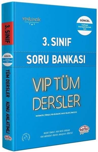3.Sınıf VIP Tüm Dersler Soru Bankası - Mavi Kitap