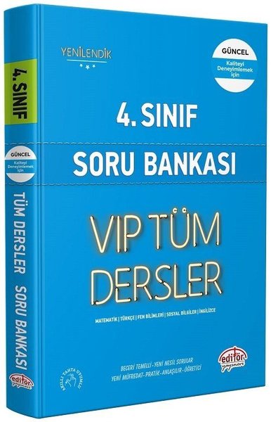 4.Sınıf VIP Tüm Dersler Soru Bankası - Mavi Kitap