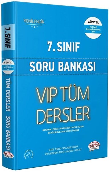 7.Sınıf VIP Tüm Dersler Soru Bankası - Mavi Kitap