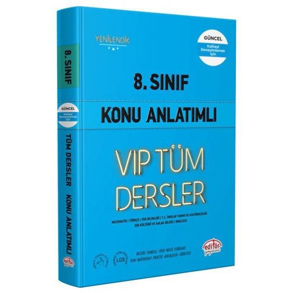 8.Sınıf VIP Tüm Dersler Konu Anlatımlı - Mavi Kitap