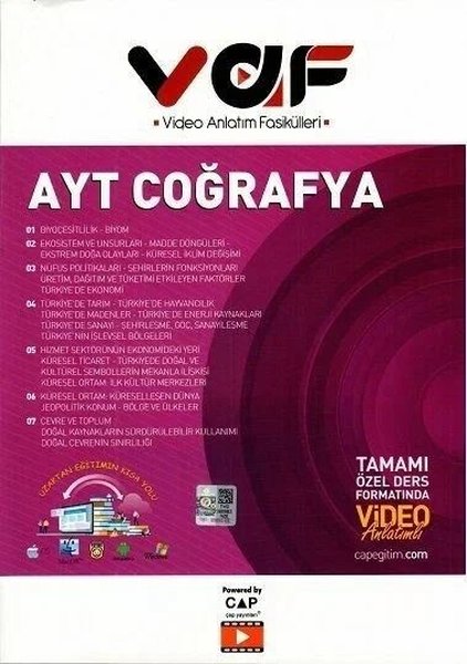 AYT Coğrafya Video Anlatım Fasikülleri