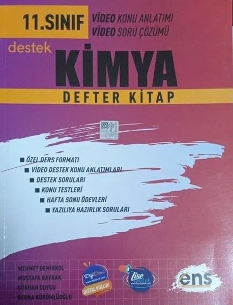 11.Sınıf Kimya Destek Defterim